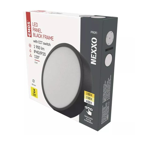 Matne čierne LED stropné svietidlo Nexxo - EMOS-image-1