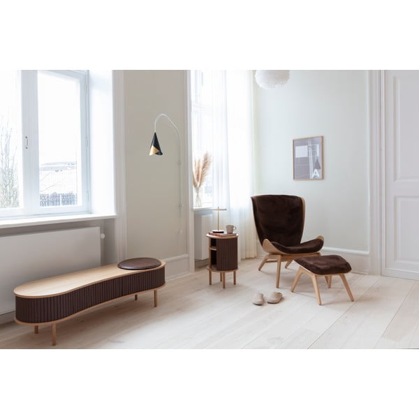 Hnedý TV stolík v dekore duba 140x40 cm Audacious – UMAGE-image-1