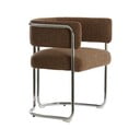 Hnedé kovové jedálenské kreslo s podrúčkami Adante – Light & Living