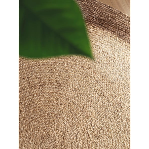 Obojstranný/ručne tkaný jutový okrúhly koberec sivobéžový ø 120 cm Jutta Greige – Hanse Home-image-3