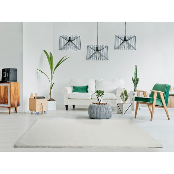 Biely koberec Universal Fox Liso, 80 x 150 cm-image-1