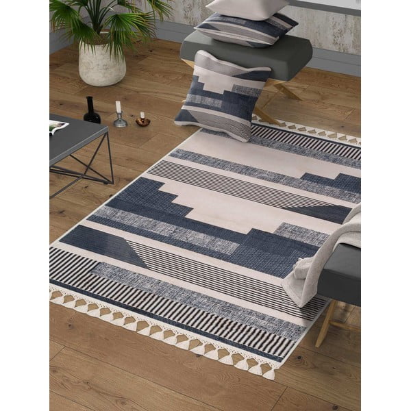 Sivo-béžový umývateľný koberec 160x100 cm - Vitaus-image-1