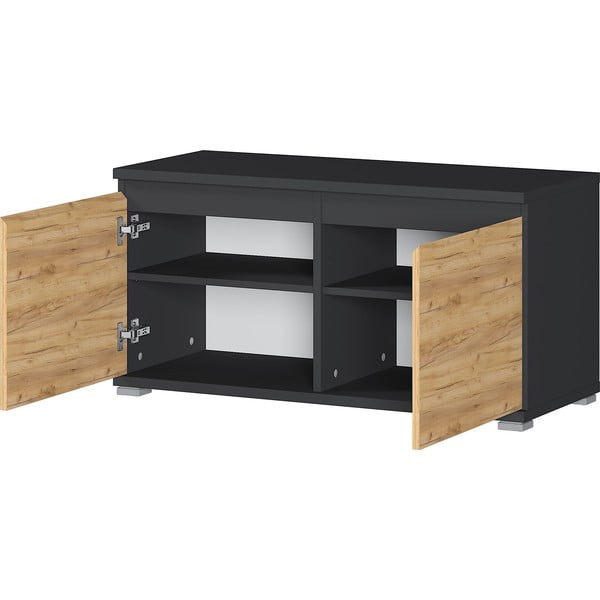 Skrinka na topánky v dekore duba s lavicou Lissabon - Germania-image-3