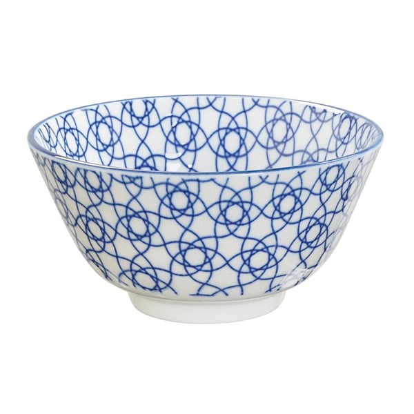 Modrá porcelánová miska na ryžu Tokyo Design Studio Stripe, ⌀ 12 cm
