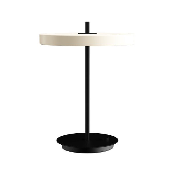Čierno-biela kovová LED stmievateľná stolová lampa s kovovým tienidlom (výška 41,5 cm) Asteria Table – UMAGE