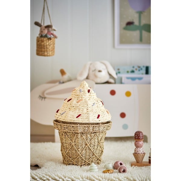 Detský kôš na hračky z morskej trávy v prírodnej farbe ø 28x41 cm Cillie – Bloomingville Mini-image-1