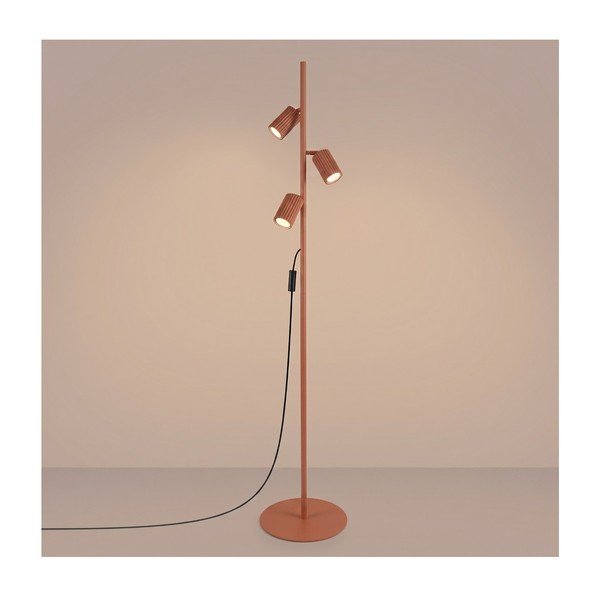 Hliníková stojacia lampa s ohýbateľnou konštrukciou v tehlovej farbe (výška  155 cm) Gleam – Sollux-image-4