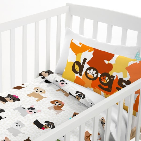 Detské bavlnené obliečky na paplón a vankúš Mr. Fox Dogs, 100 × 120 cm-image-4