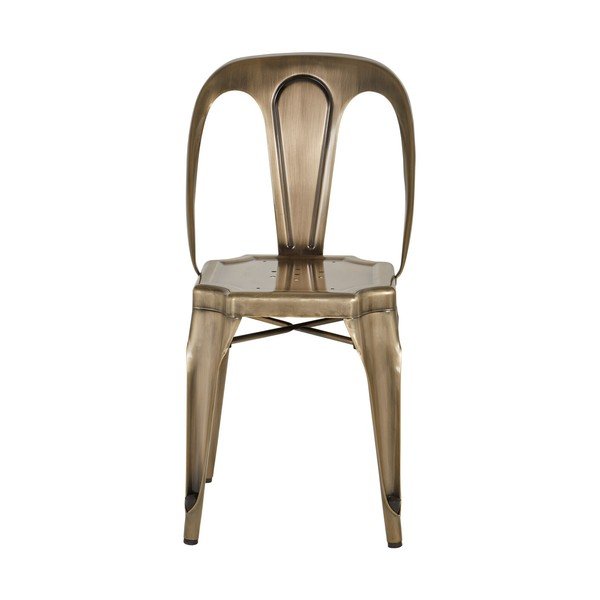 Kovová jedálenská stolička v mosadznej farbe Grange – Premier Housewares-image-2