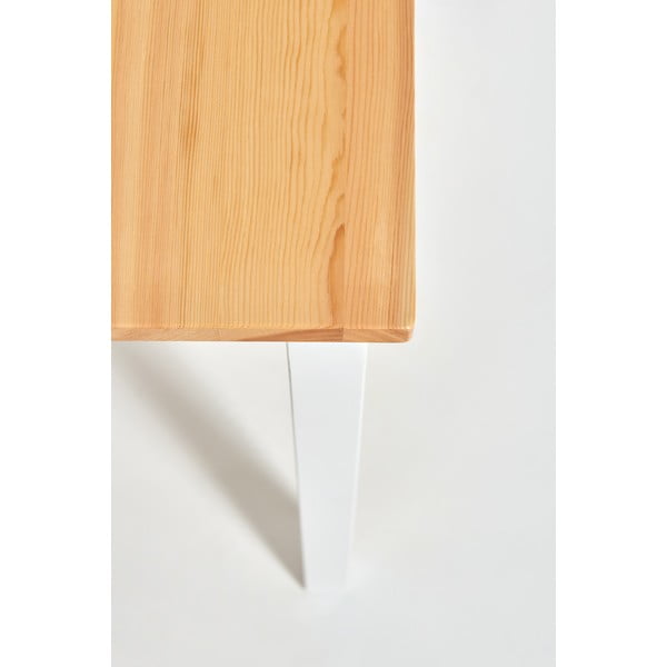 Jedálenský stôl z borovicového dreva s bielou konštrukciou Bonami Essentials Sydney, 70 x 70 cm-image-3