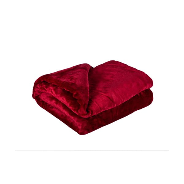 Vínovočervená mikroplyšová deka My House Amber, 200 x 220 cm