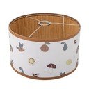 Biele/hnedé detské tienidlo s textilným tienidlom ø 34 cm Agnes – Bloomingville Mini