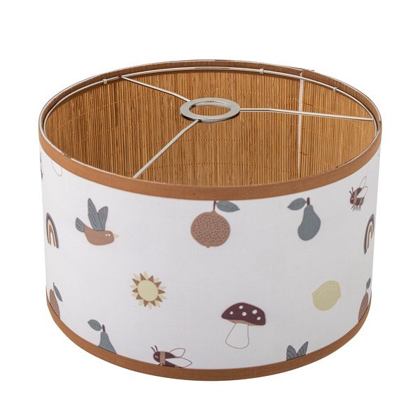 Biele/hnedé detské tienidlo s textilným tienidlom ø 34 cm Agnes – Bloomingville Mini