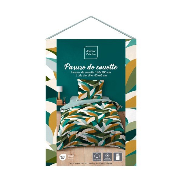 Bavlnené obliečky na jednolôžko 140x200 cm Swan – douceur d'intérieur-image-1