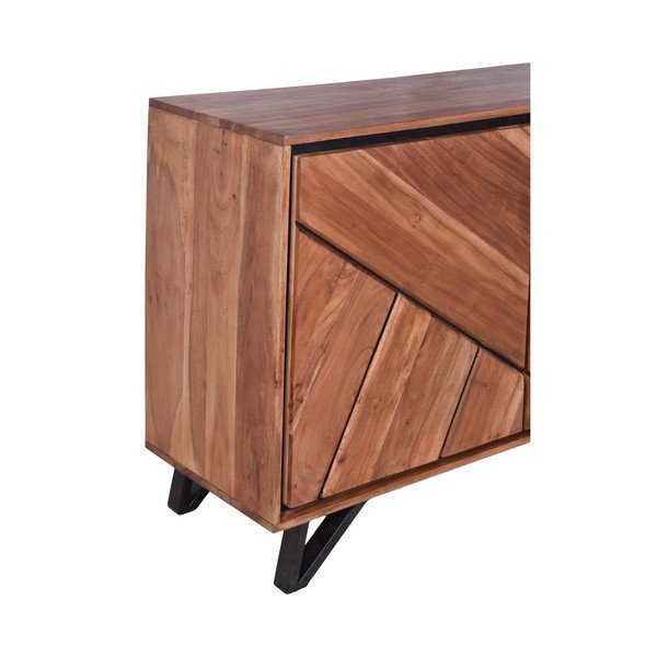 Skrinka z masívu akácie v prírodnej farbe 120x78x40 cm Ambala – Interia Home & Living-image-4