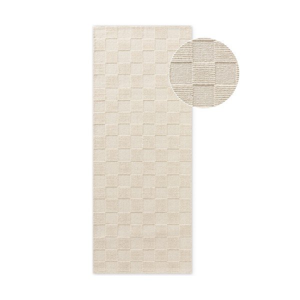 Krémový ručne tkaný vlnený behúň 80x200 cm Scala – Villeroy&Boch