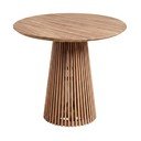 Okrúhly jedálenský stôl z tíkového dreva v prírodnej farbe ø 90 cm Jeanette – Kave Home