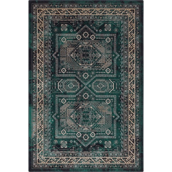 Vlnený koberec v petrolejovomodrej farbe 133x180 cm Mia – Agnella