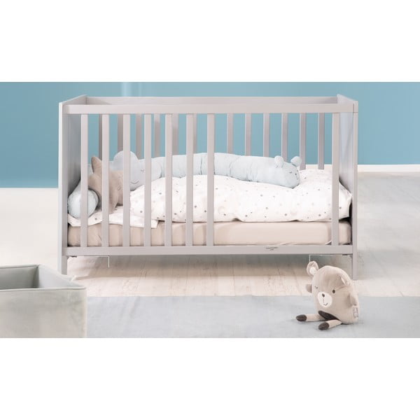 Sivá/taupe postieľka 60x120 cm Hamburg – Roba-image-2