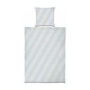 Svetlosivo-béžové obliečky na jednolôžko z bavlneného saténu 140x200 cm Diagonal – Mette Ditmer Denmark