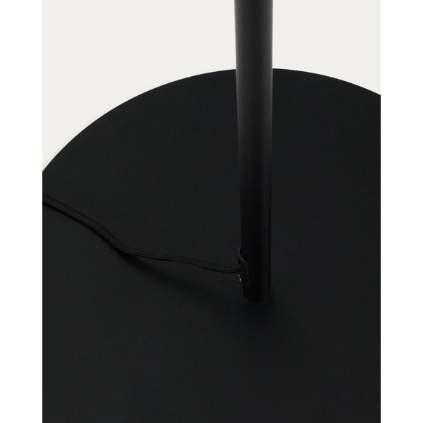 Biela/čierna stojacia lampa so skleneným tienidlom (výška  165 cm) Brisia – Kave Home-image-2