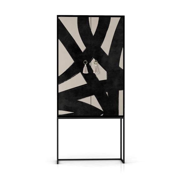 Čierno-béžová skrinka 75x164,5 cm Alva – Really Nice Things
