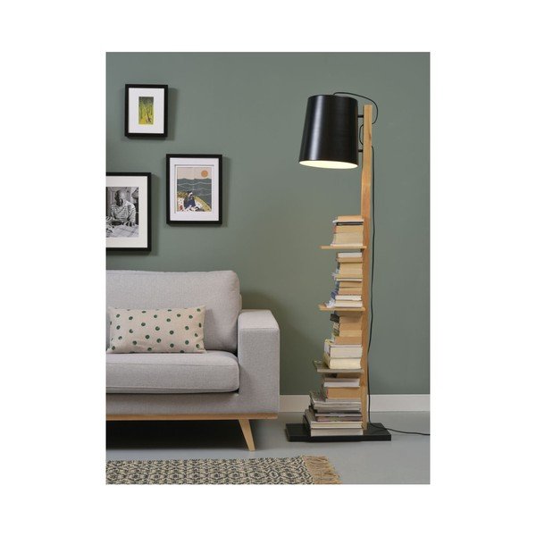 Čierna stojacia lampa s kovovým tienidlom (výška 168 cm) Cambridge – it's about RoMi-image-3