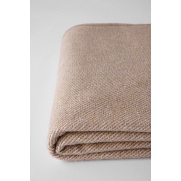 Svetlohnedý pléd s podielom bavlny Euromant Jade, 140 x 180 cm-image-1