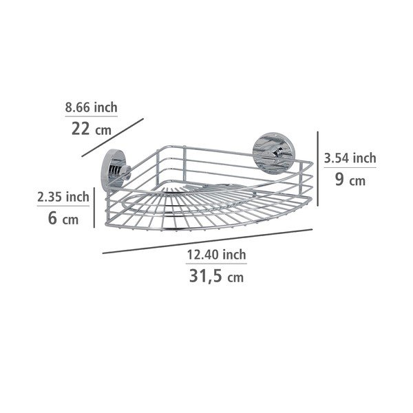 Samodržiaca súprava doplnkov do kúpeľne v lesklo striebornej farbe Bari – Wenko-image-2