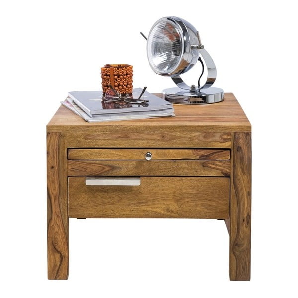 Drevený nočný stolík Kare Design Authentico, 50 × 50 cm