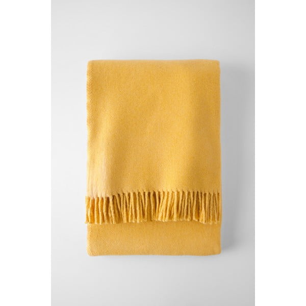 Žltá deka s podielom bavlny Euromant Basics, 140 x 180 cm