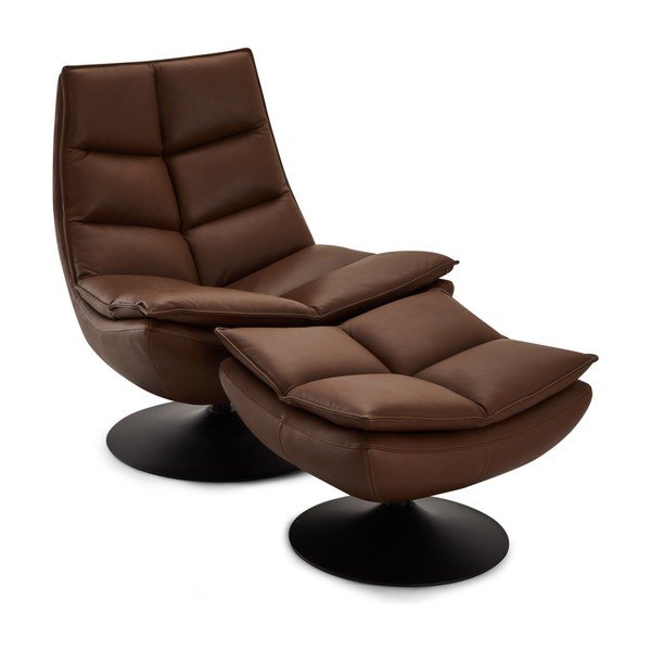 Tmavohnedé kožené kreslo Miami – Furnhouse-image-4