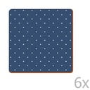 Sada 6 podložiek pod pohár Creative Tops Vintage Indigo, 10,5 x 10,5 cm