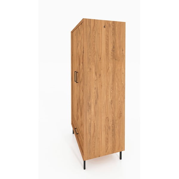 Šatníková skriňa z dubového dreva v prírodnej farbe 97x196 cm Abies - The Beds-image-3