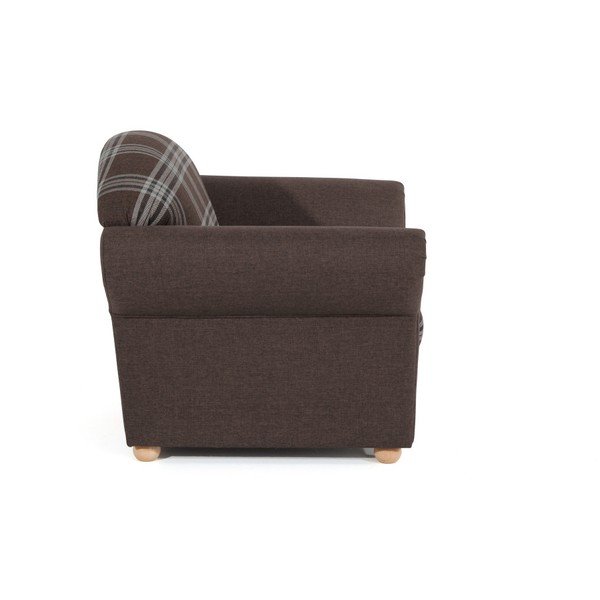 Hnedé kockované kreslo Max Winzer Corona-image-1