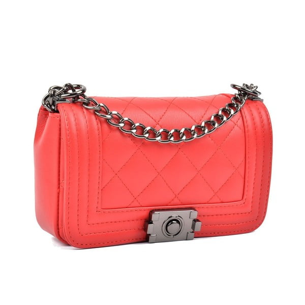 Červená kožená listová kabelka Isabella Rhea Mari-image-2