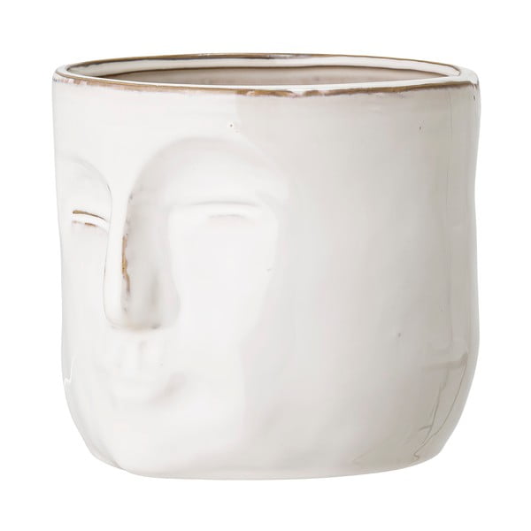 Biely terakotový kvetináč Bloomingville Ignacia, výška 15,5 cm-image-4