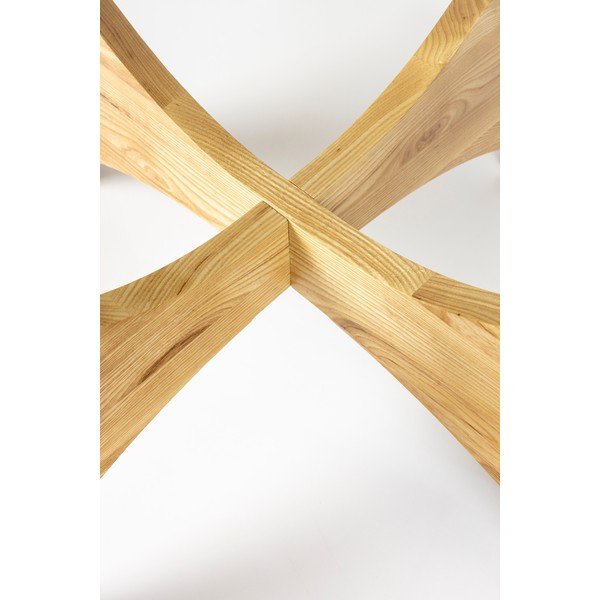 Okrúhly konferenčný stolík so sklenenou doskou v prírodnej farbe ø 80 cm Kobe – Zuiver-image-3