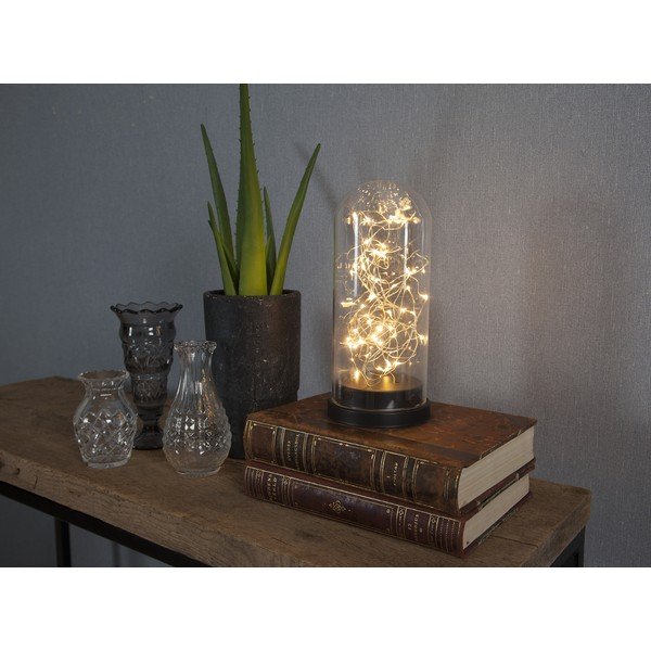 Čierna LED svetelná dekorácia Star Trading Glass Dome, výška 25 cm-image-3