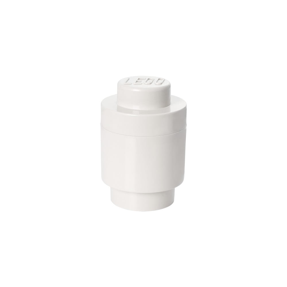 Biely úložný okrúhly box LEGO®, ⌀ 12,5 cm