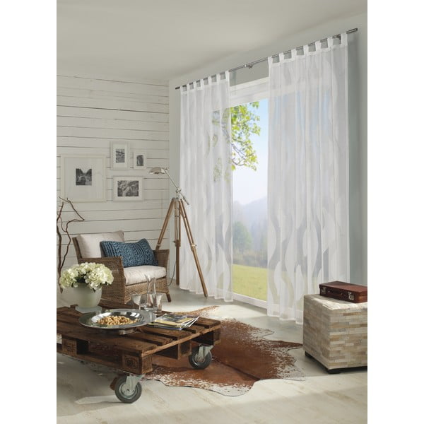 Biela záclona 245x140 cm Scherli - Gardinia-image-2