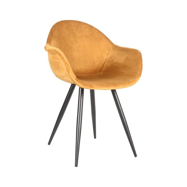 Zamatové jedálenské stoličky v horčicovej farbe v súprave 2 ks Forli – LABEL51