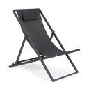 Antracitové kovové záhradné ležadlo Taylor – Bizzotto