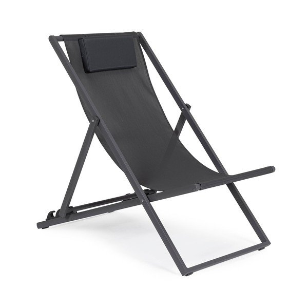 Antracitové kovové záhradné ležadlo Taylor – Bizzotto