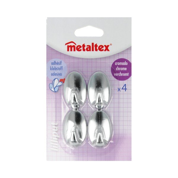 Sada 4 plastových samolepiacich háčikov Metaltex Greg-image-2