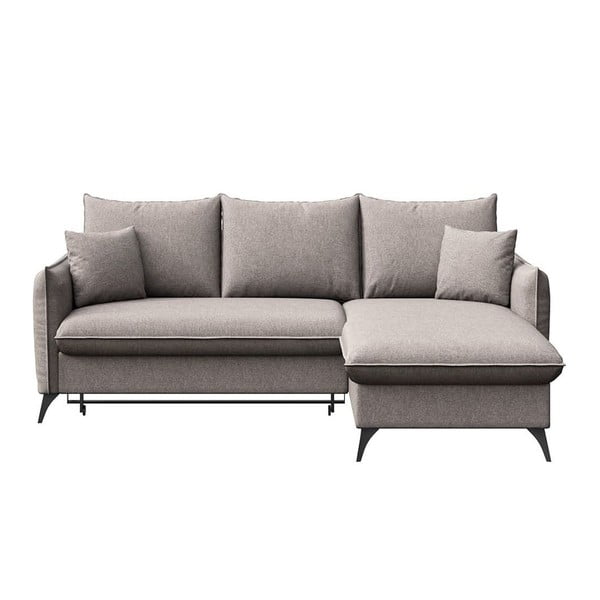 Sivá rozkladacia/s úložným priestorom rohová pohovka (pravý roh/s leňoškou) Brim – Rodier