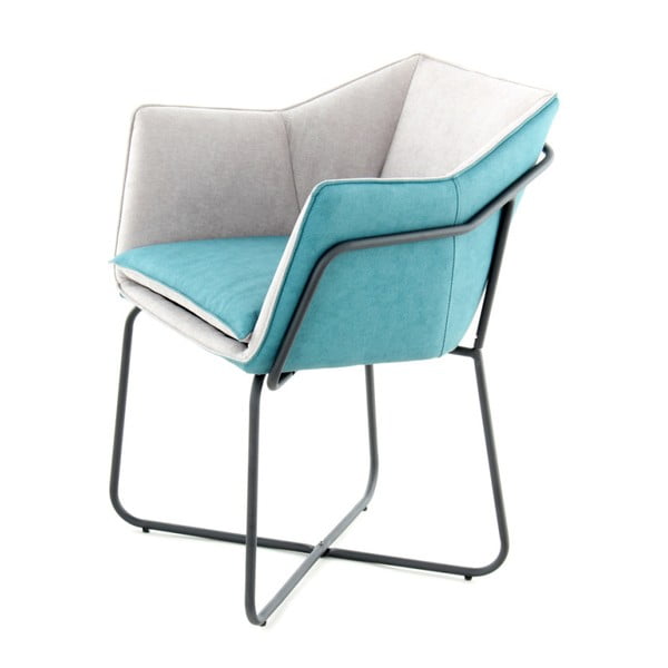 Sivo-modrá jedálenská stolička 360 Living Miretta