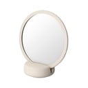 Krémovo-biele stolové kozmetické zrkadlo Blomus, výška 18,5 cm