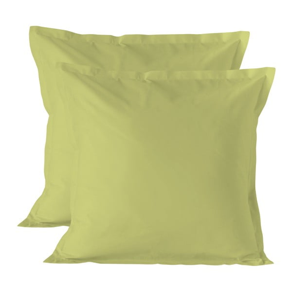 Sada 2 zelených obliečok na vankúš HF Living Basic, 60 × 60 cm