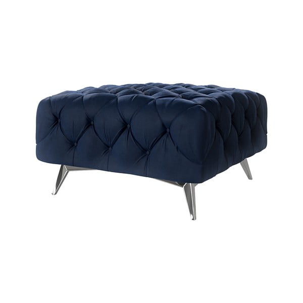 Tmavomodrá zamatová podnožka Chelsea – Ropez-image-1